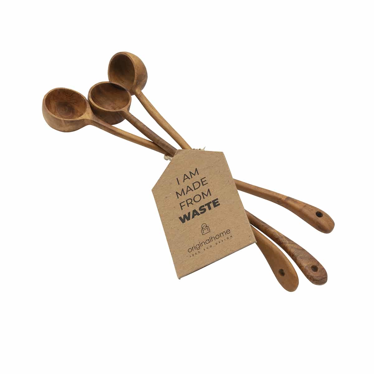 Teak Root Wooden Measuring Spoons Set of 3